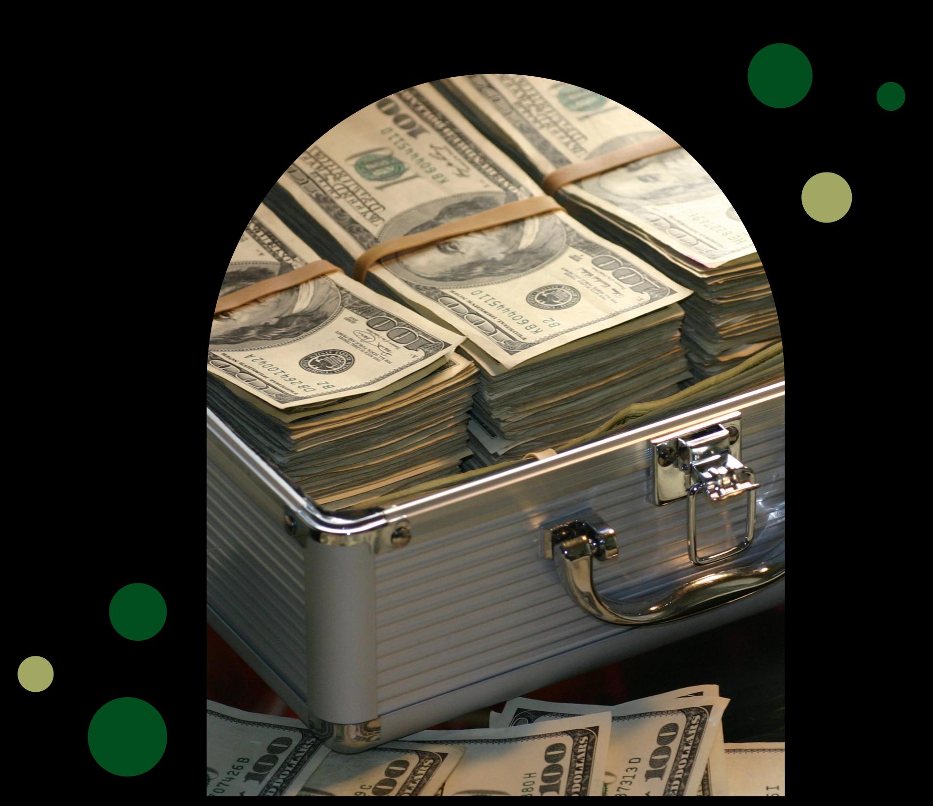 A briefcase full of cash